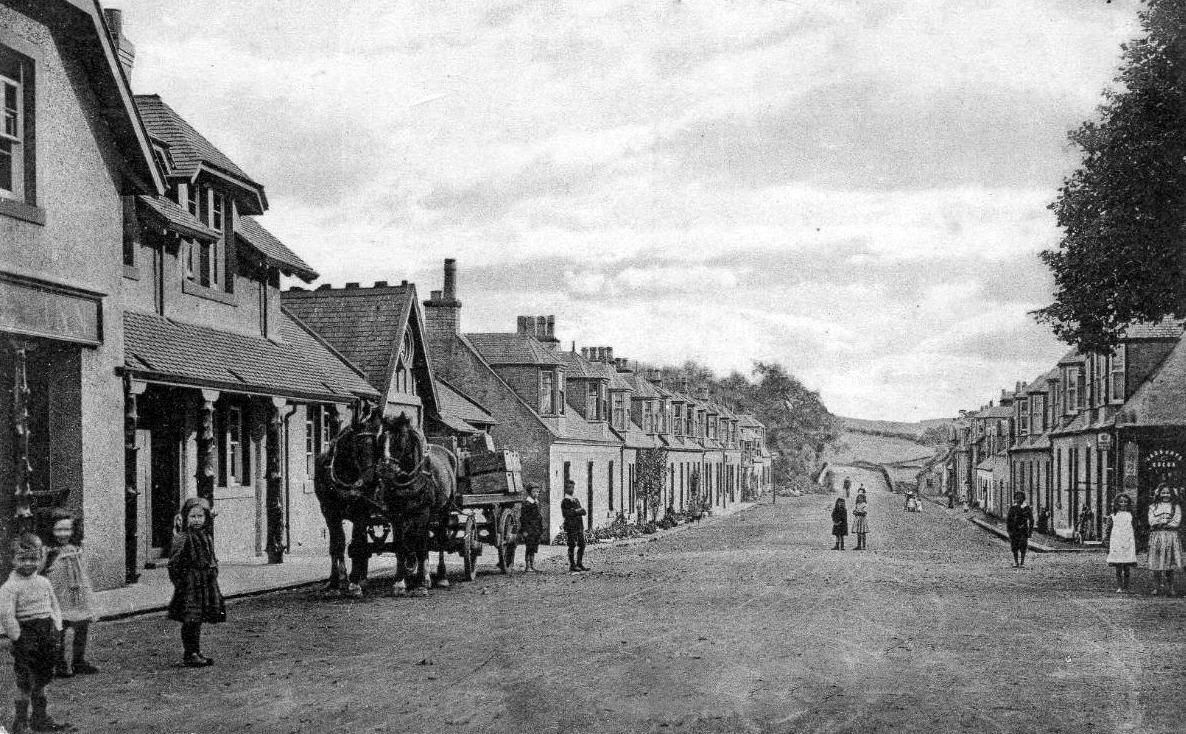 Old Photograph Main Street Dalrymple Scotland
